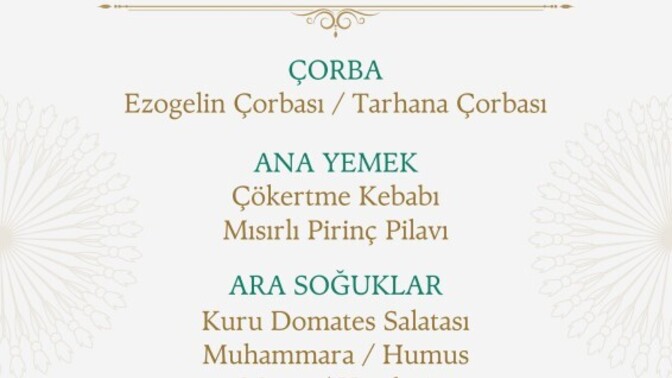 İftar menüsü tavsiye etsem işinize yarar mı?
