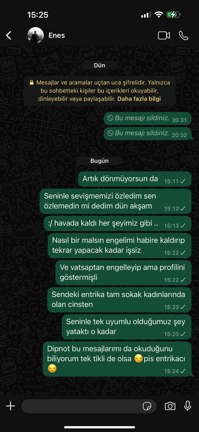 Böyle vatsap programlarını niye kullanır bazısı?