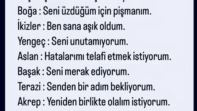 Onun sana söylemek istediği, ama var mı ki öyle biri?