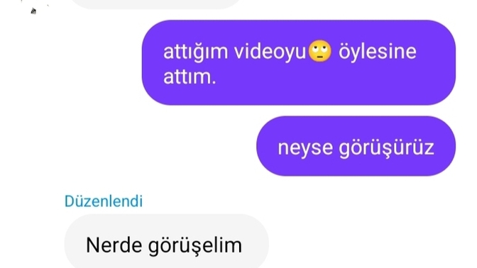 Hiç beğendiğiniz videoyu rastgele birisine attınız mı 😅 ?