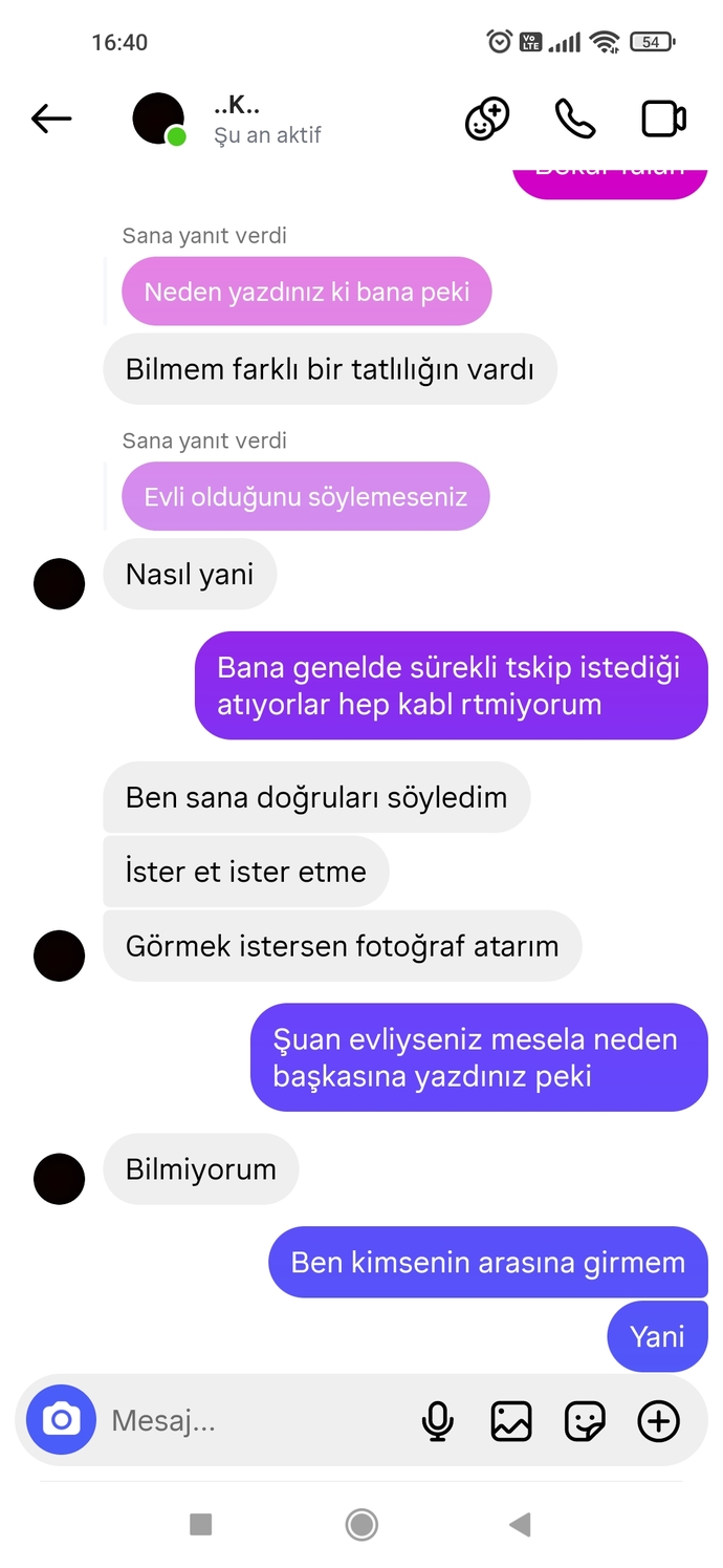 Instagram’dan yazan evli bir erkek ne istiyor, amacı ne olabilir?