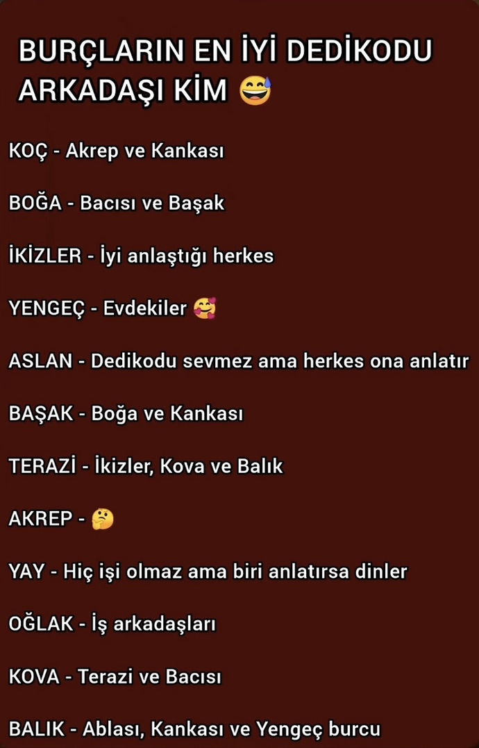 BURÇLARIN EN İYİ DEDİKODU ARKADAŞI KİM?