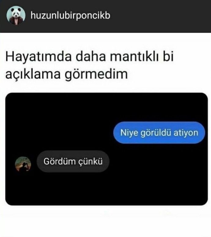 Kaç tane görüldü yiyince mesaj atmayı kesersin, sınırın ne?