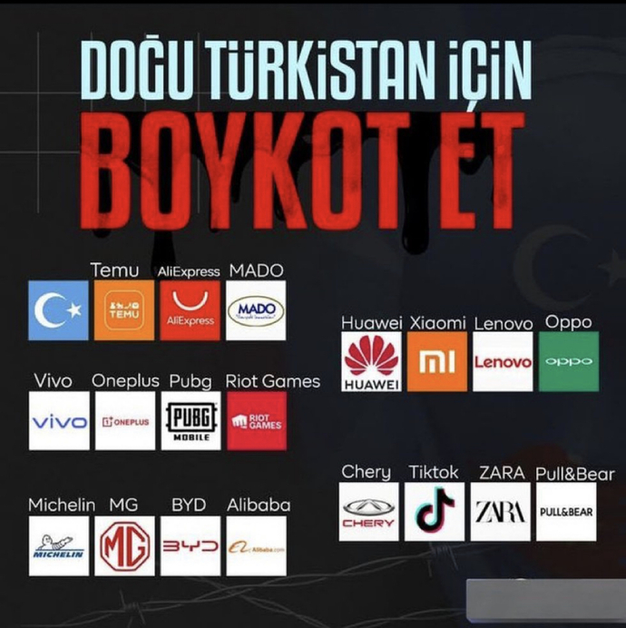 Doğu Türkistan’a yapılan insanlık dışı muamele için ürünleri boykot ediyor musunuz?