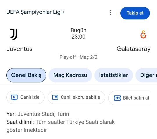 Juventus- Galatasaray maçı ne olur sizce?