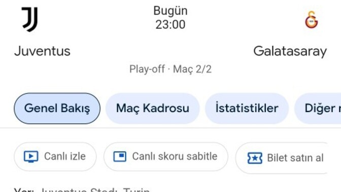 Juventus- Galatasaray maçı ne olur sizce?