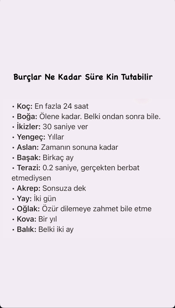 Burçlar Ne Kadar Süre Kin Tutabilirmiş?