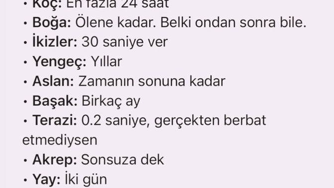 Burçlar Ne Kadar Süre Kin Tutabilirmiş?