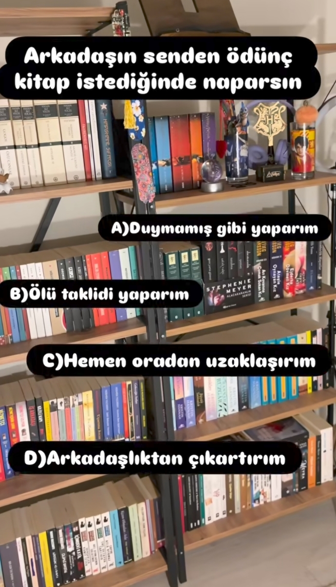 Arkadaşın senden ödünç kitap istediğinde naparsın?