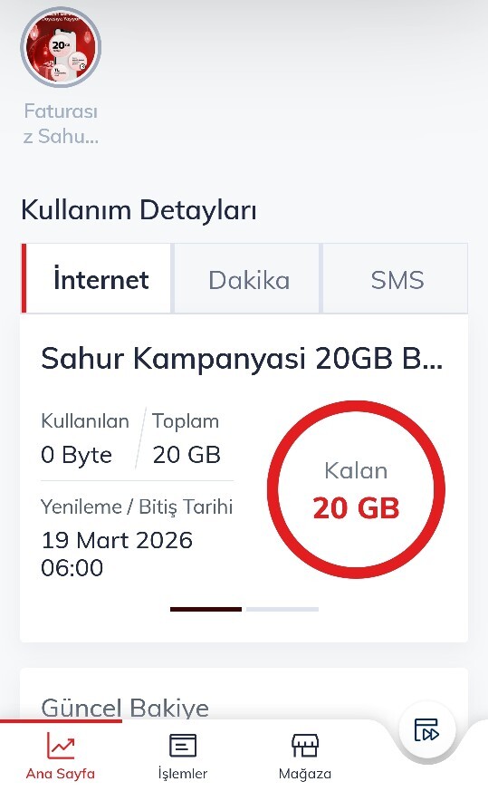 Kullandığınız GSM operatörü de Ramazan sahur internet kampanyası var mı aldınız mı?