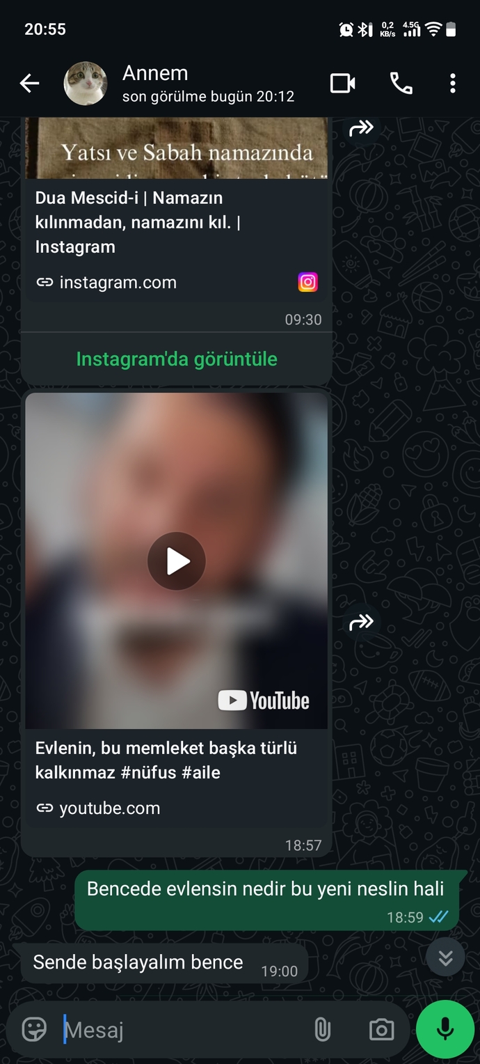 Anneniz en çok hangi konularda mesaj atar /siz annenize en çok hangi konularda mesaj atarsınız?