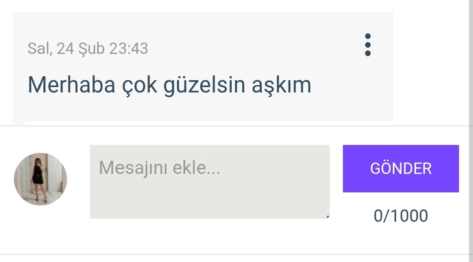 Sitede size gelen en son mesaj neydi?