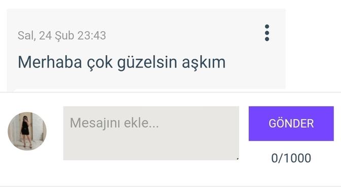 Sitede size gelen en son mesaj neydi?