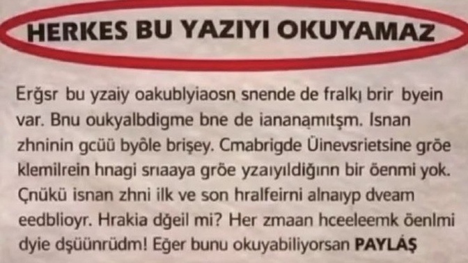 Okuyabildiniz mi? Dürüst olun?