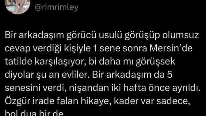Böyle mi sizce de evlilik kader mi?