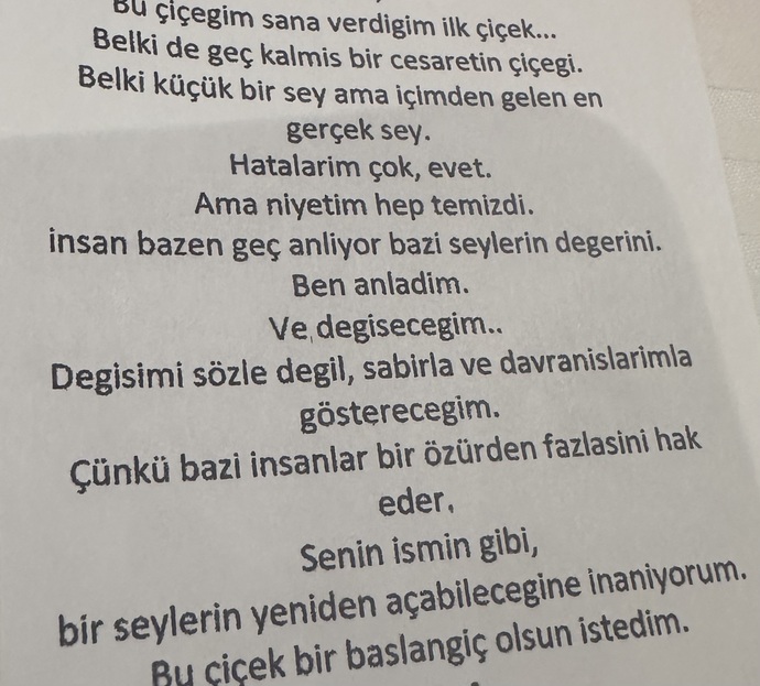Aramız biraz açıktı bu jesti yapmış? Sizce samimi mi? Etkilenirmiydiniz?