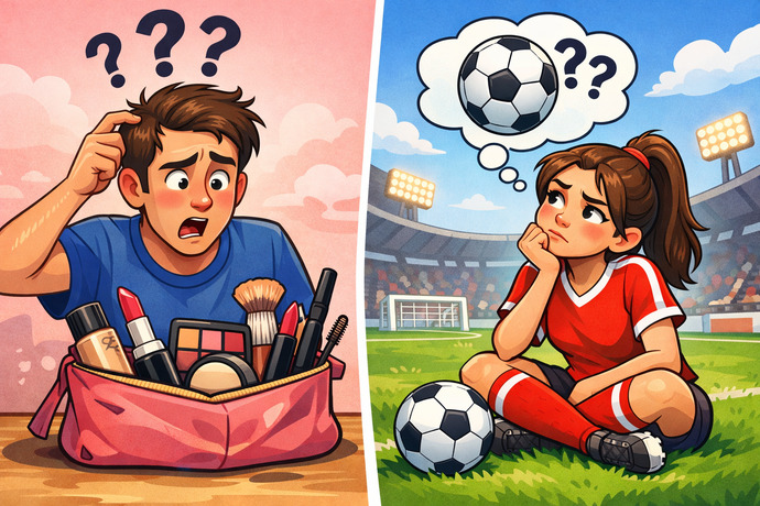 Kadınlar 3 futbolcu ismi, erkekler 3 makyaj malzemesi sayabilir mi?