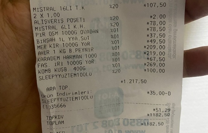 En son ki market alışverişiniz ne kadar tuttu?