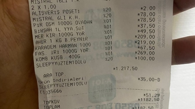 En son ki market alışverişiniz ne kadar tuttu?