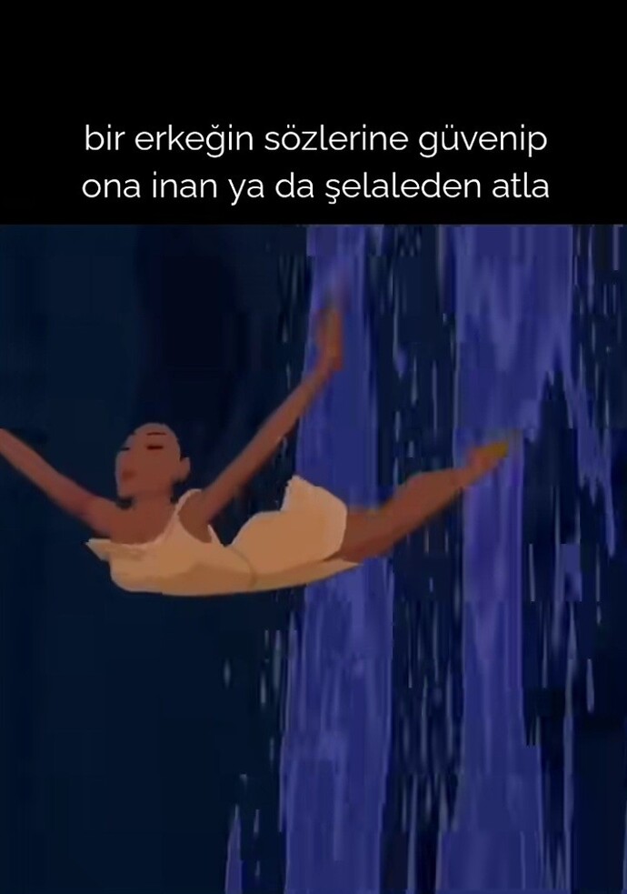 Bir erkeğin sözlerine güvenip ona inanan ya da şelaleden atla… Atlar mıydın, inanır mıydın?