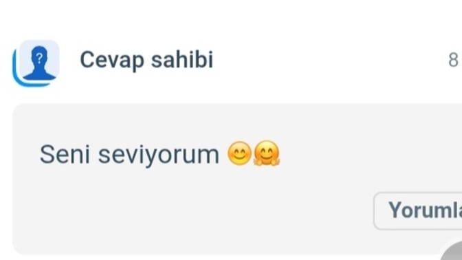 Ne dedi ne dediii ? seni seviyorum mu dedi 😂🙈?