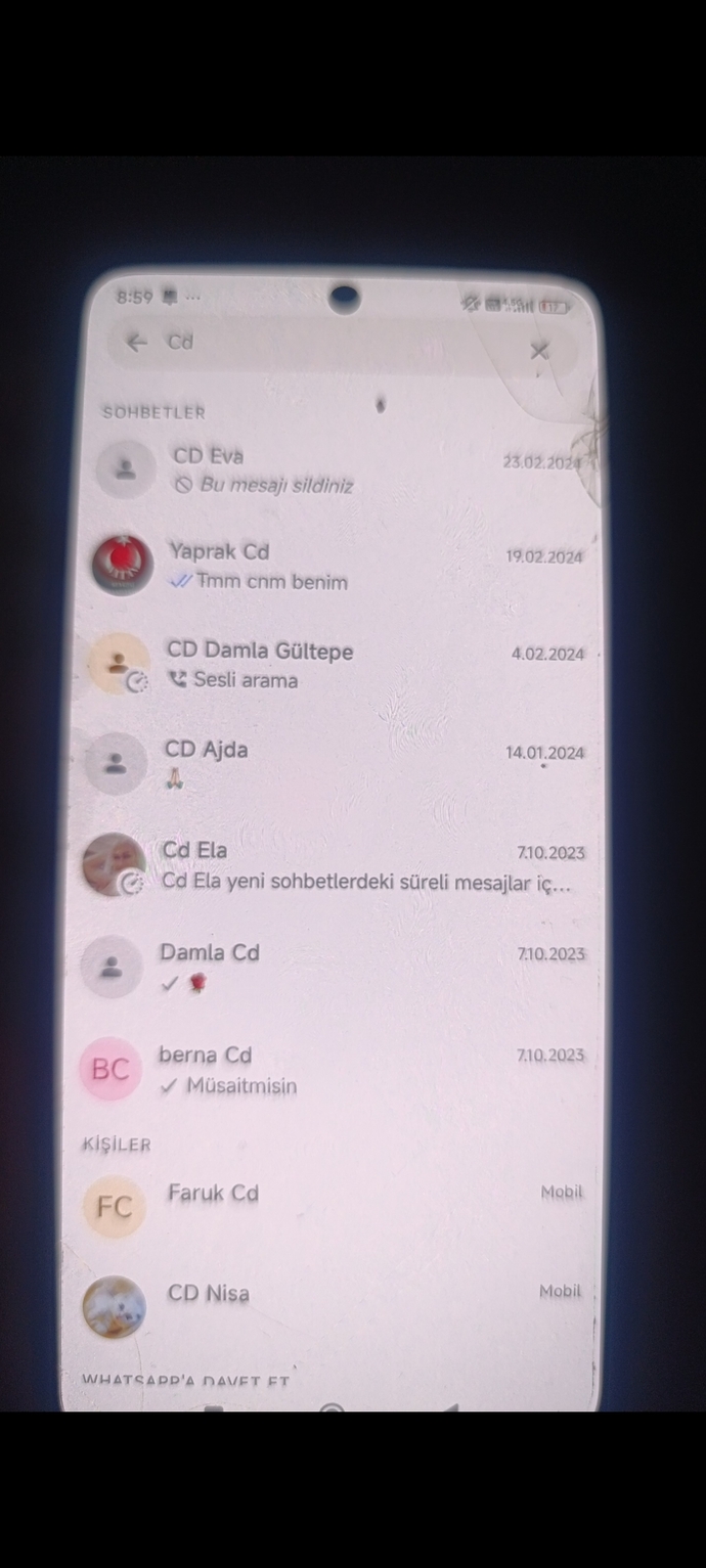 Geçmiş sohbet ama hastalık riski yani büyük sıkıntı