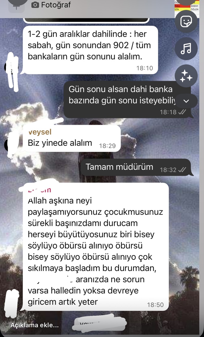 personel müdür gibi davrandı cevap verdim diye müdürden azar yedim