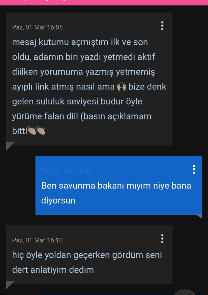Sitenin savunma bakanı var mı?