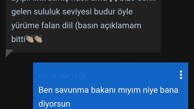 Sitenin savunma bakanı var mı?
