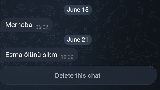 İpnenin biri bana telegramdan niye bunu yazmış?