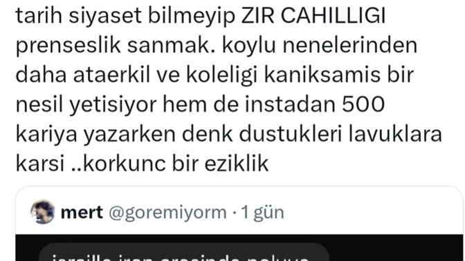 Tarih ya da siyasetten anlamıyor olmak "dişillik" belirtisi midir?