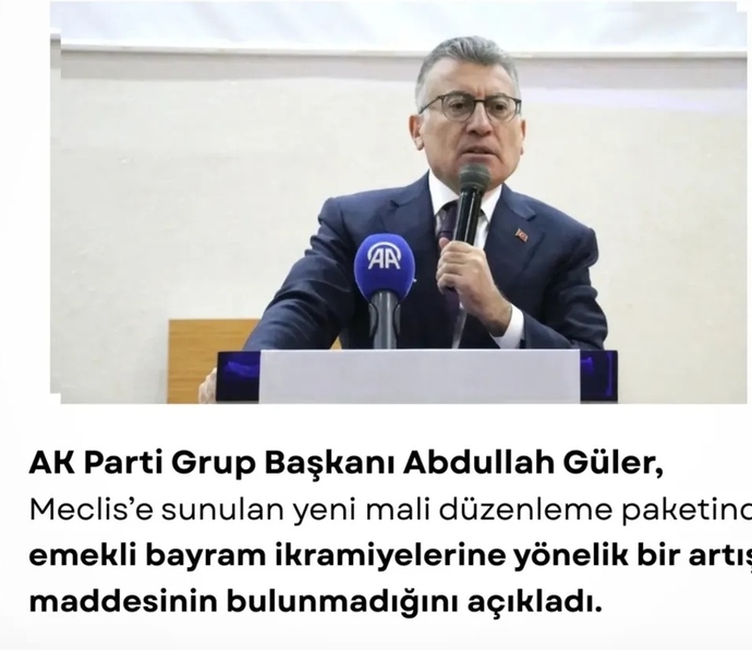 Abdullah Güler emekliye bayram ikramiyesine zam yok dedi, sizce mutlaka zam yapılmalı mı?