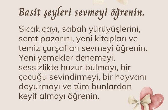 Basit şeylerle mutlu olmayi basarabiliyo musun?