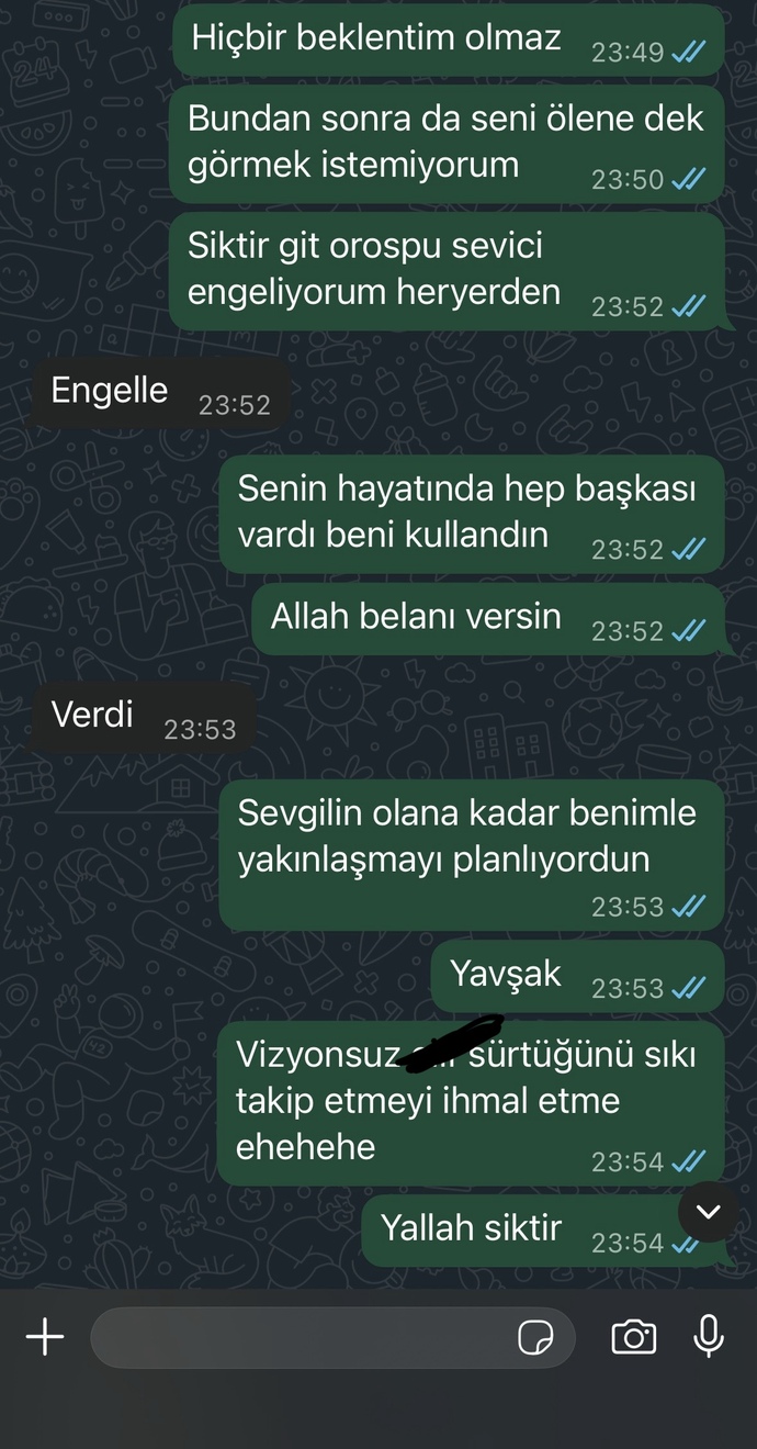 Eski sevgilim konuşmayı mi uzatıyor?