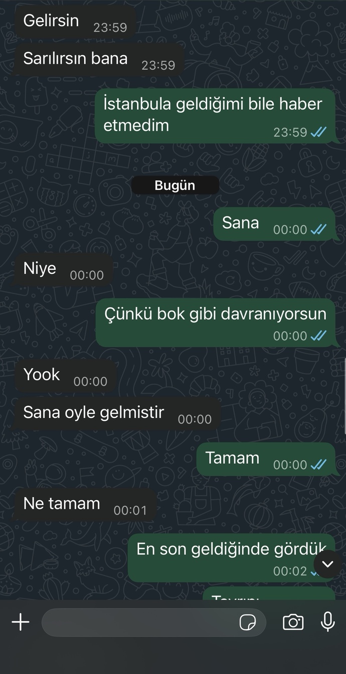 Eski sevgilim konuşmayı mi uzatıyor?