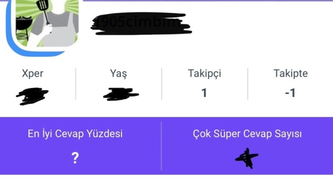 -1 tane takipçi nasıl oluyor ya?