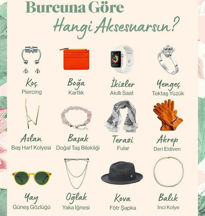 Burcuna göre hangi aksesuarsın 🙄?