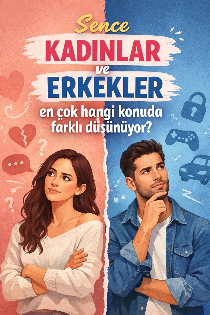 Sence kadınlar ve erkekler en çok hangi konuda farklı düşünüyor?