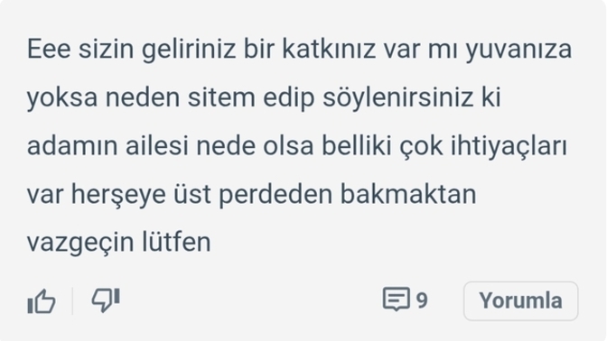 Erkeklerin kafa yapisini görüyor musunuz eğer ev hanimiysaniz size verdiği parayı "benim param" olarak görüyor?