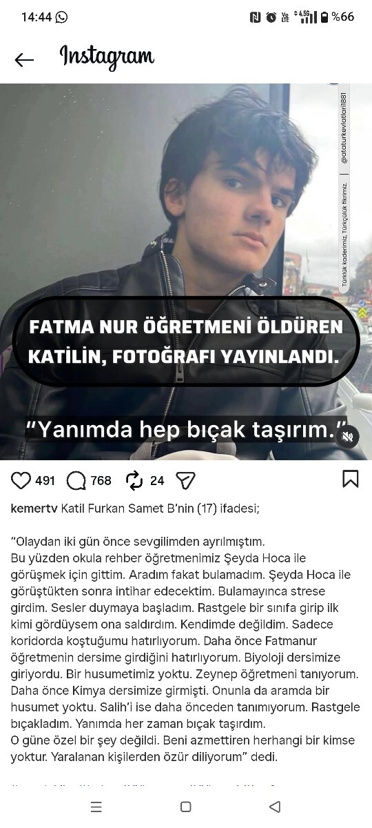 Canavarlığı yüzüne yansımamış mı sizce de?