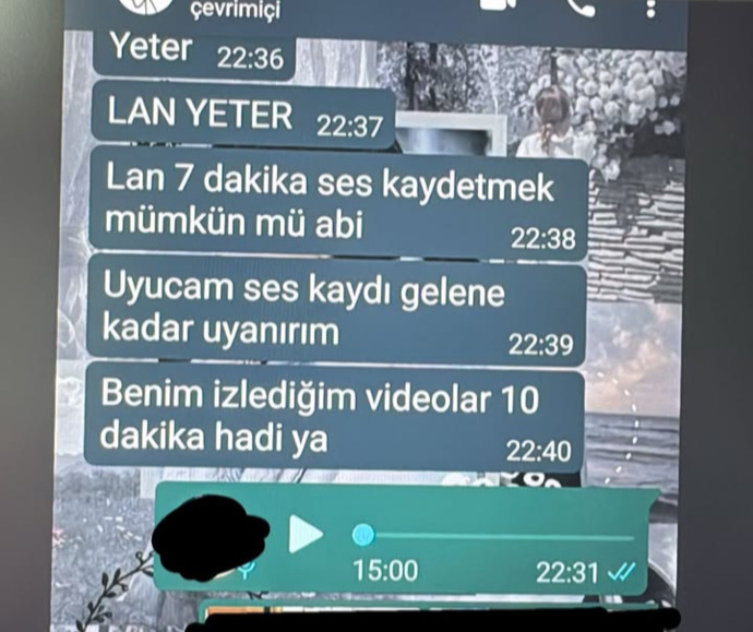 Sesli mesaj sever misiniz?