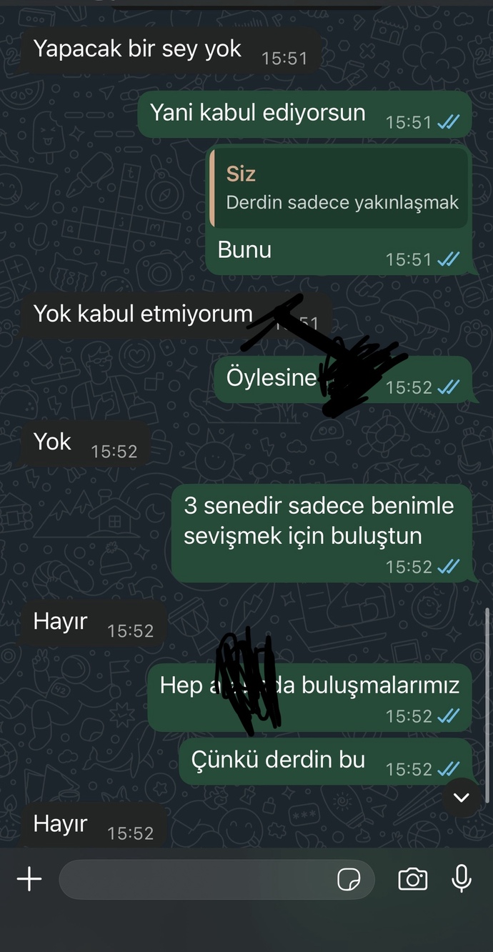 Eski sevgilimin umursamazlığından delirdim iğrenç değil mi aq?