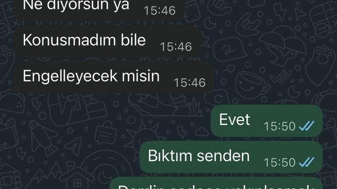 Eski sevgilimin umursamazlığından delirdim iğrenç değil mi aq?