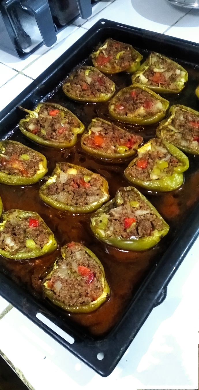 Kıymalı biber oturtma yaptım nasıl olmuş?