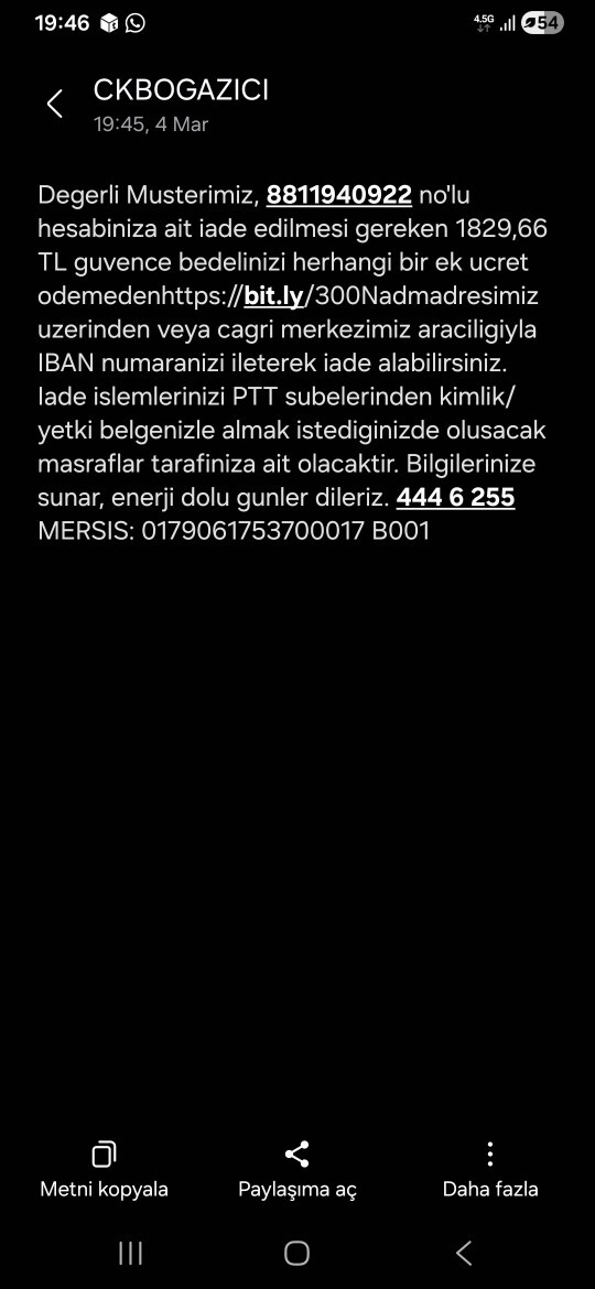 Bu mesaj fakemi gerçekmi acaba?