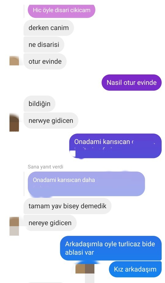 1 aylık sevgilinin oraya, buraya gitme demesi saçma değil mi?