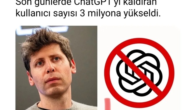 Son günler de yapay zeka uygulaması olan ChatCPT ' i kaldıran kullanıcılar 3 milyona ulaşmış, siz bu uygulamayı kullanıyor musunuz?