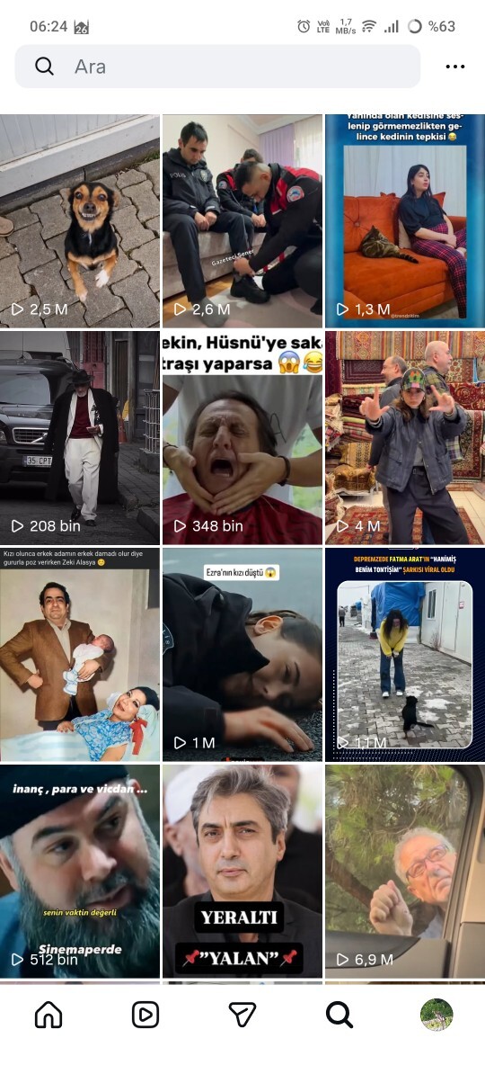 Anlık Instagram keşfetini atar mısın?