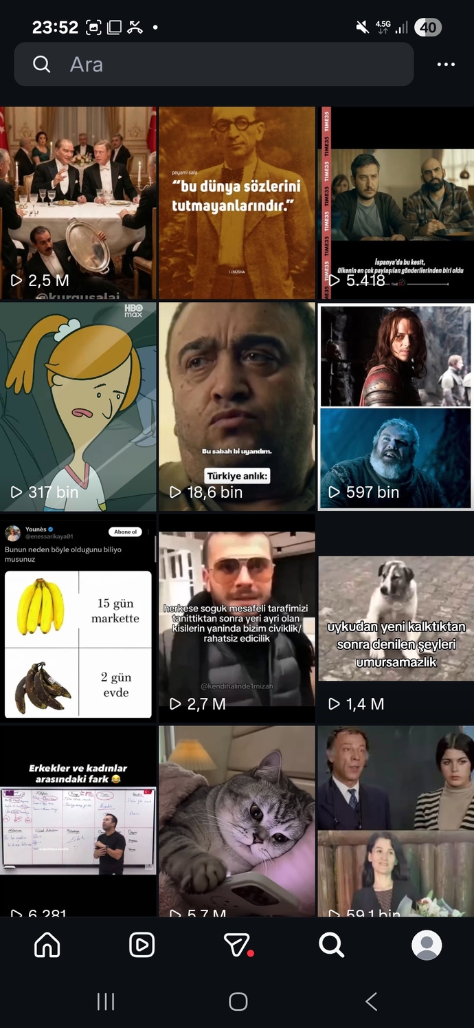Anlık Instagram keşfetini atar mısın?