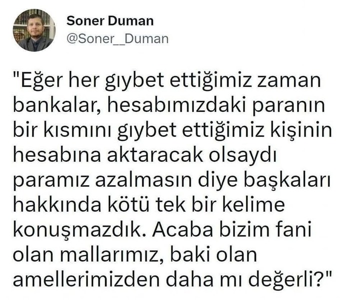 Bizim fani mallarımız gerçekten baki olan amellerimizden daha mı değerli?